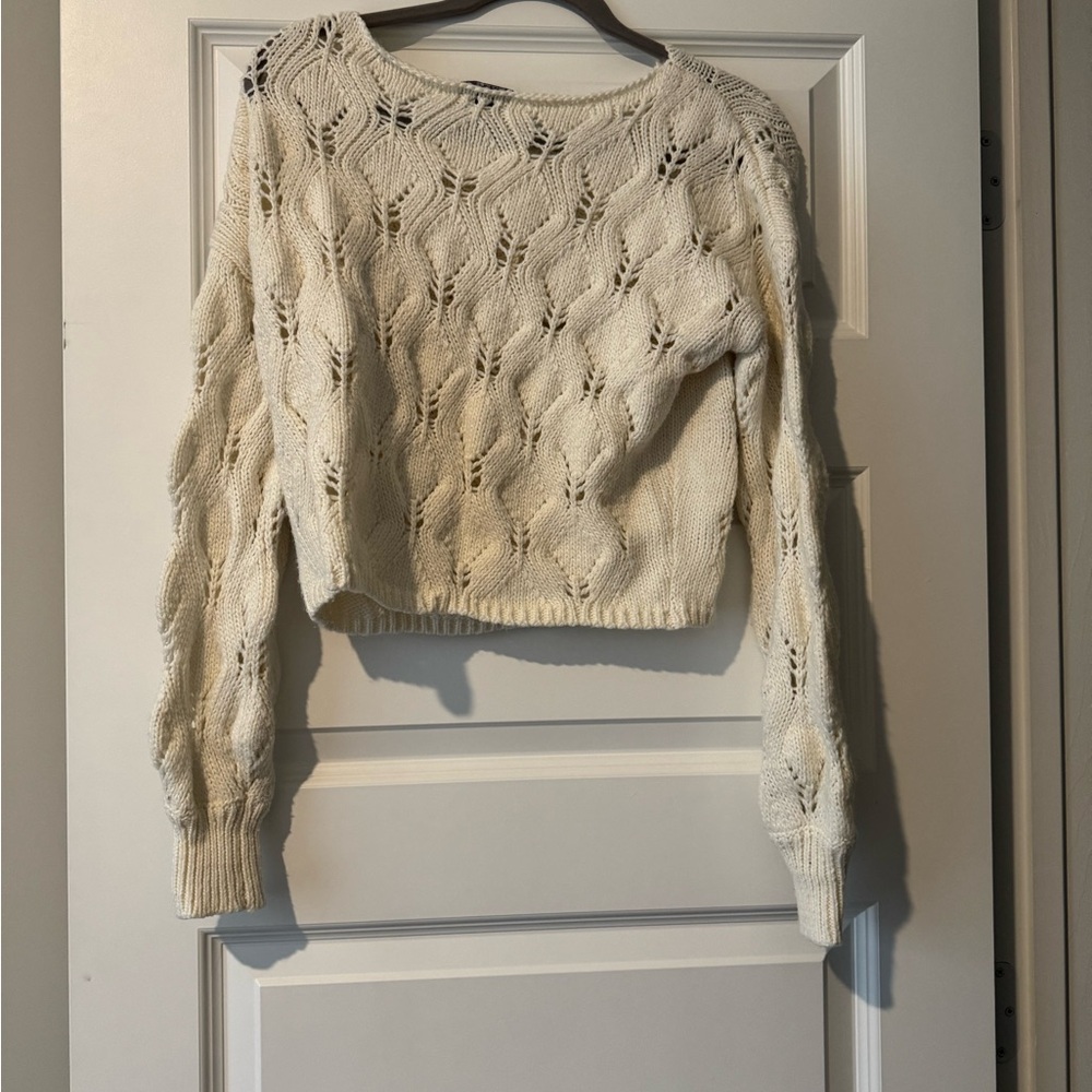 Wild Fable Cream Cable Knit Sweater - Picture 4 of 5
